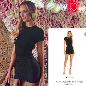 - Black superdown scrunch front mini dress size XS